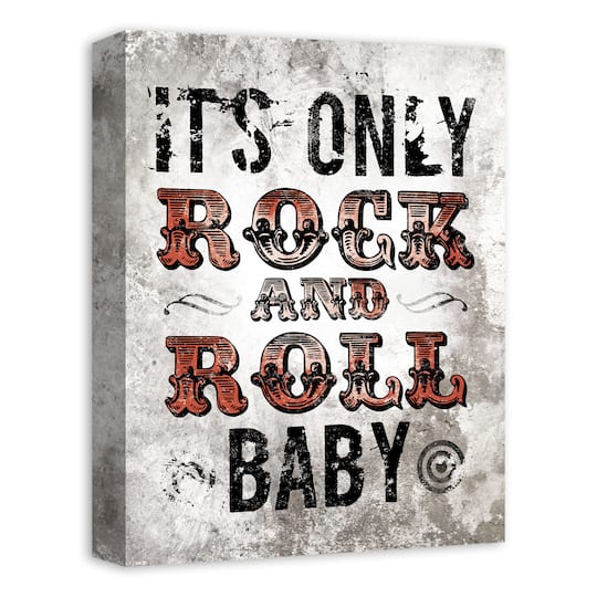 It's Only Rock And Roll 12" x 16" Canvas Wall Art